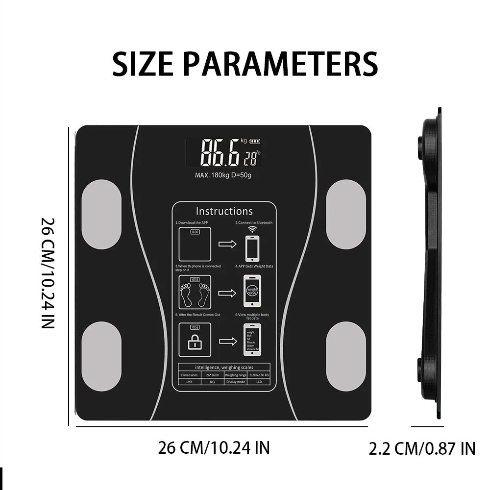 Bluetooth Body Fat Scale And Weight Scale Accurately Capture Subtle Changes And Detect Multiple Types Of Health Data
