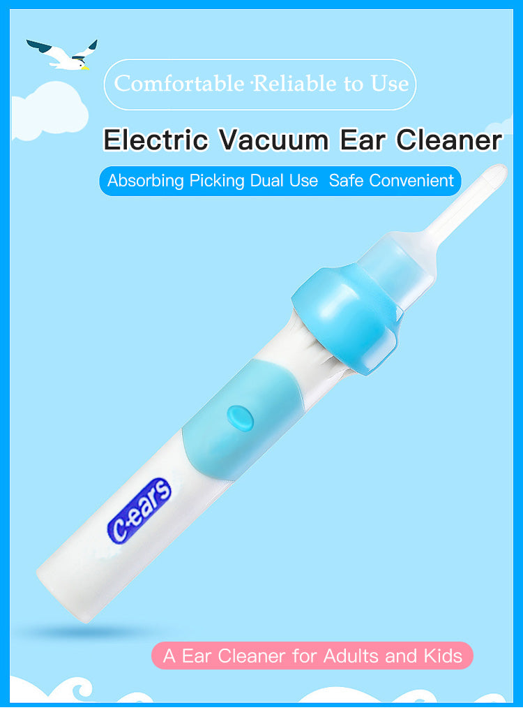 Portable Automatic Ear Cleaner for Adults and Children Soft-head Electric Earpick Ear Cleaning Ear Spoon Remover Earwax Kit