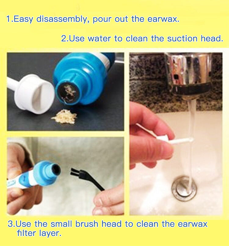 Portable Automatic Ear Cleaner for Adults and Children Soft-head Electric Earpick Ear Cleaning Ear Spoon Remover Earwax Kit