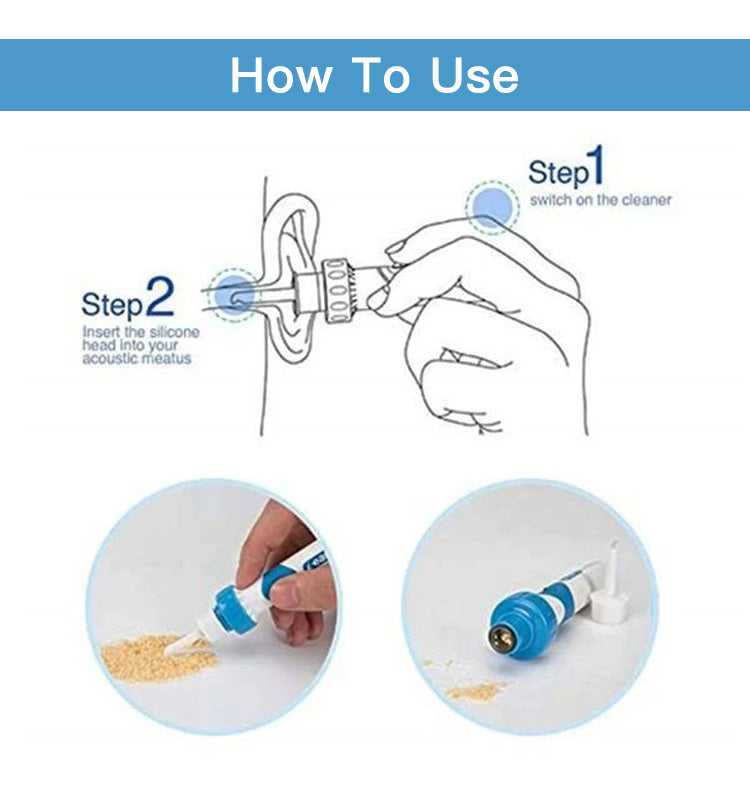 Portable Automatic Ear Cleaner for Adults and Children Soft-head Electric Earpick Ear Cleaning Ear Spoon Remover Earwax Kit