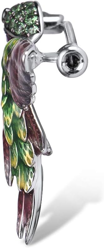 925 Sterling Silver Enamel Hummingbird Brooch