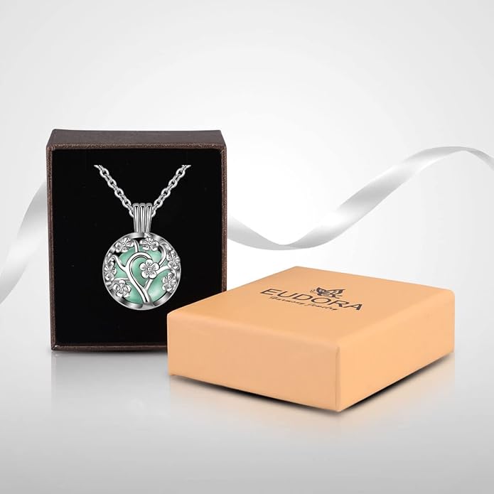 Cherry Blossom Angel Caller Pregnancy Pendant Necklace