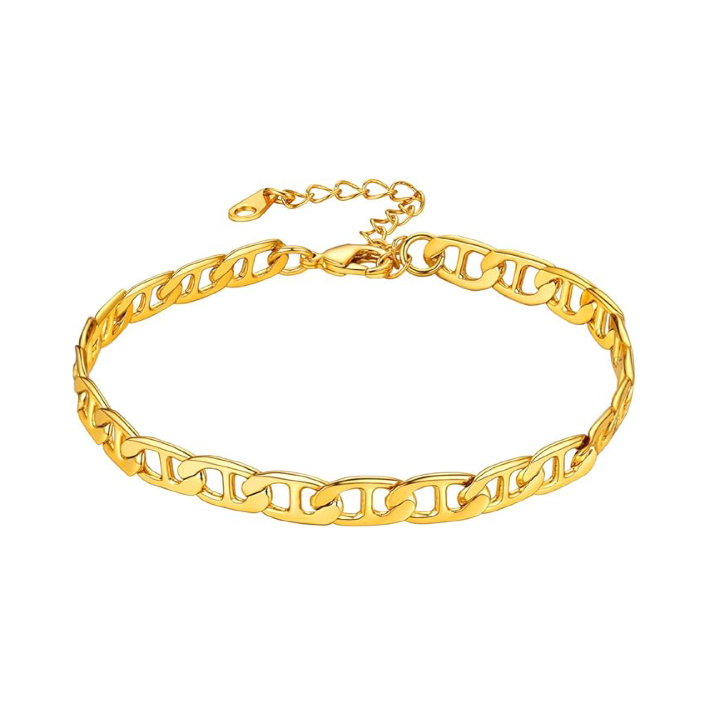 Stainless Steel Multi-Style Anchor and Curb Chain Anklet