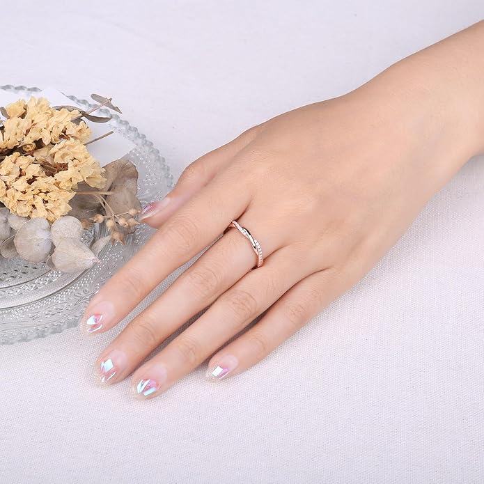 Moissanite Twisted Rope Rotating Infinity Ring