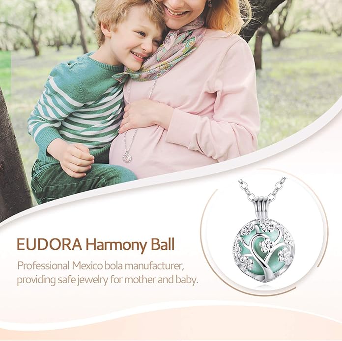 Cherry Blossom Angel Caller Pregnancy Pendant Necklace