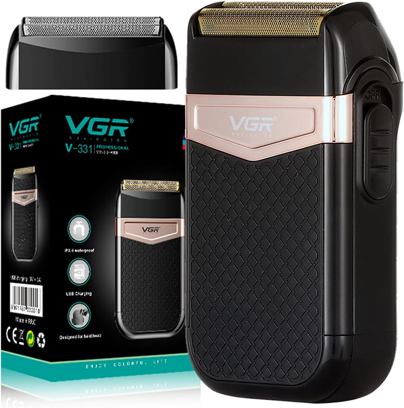VGR 331 Portable Double Foil Travel Electric Shaver