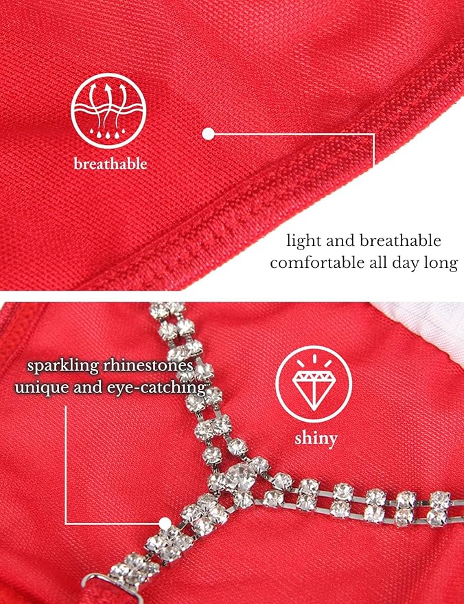 Strass Diamond G-String Low Waist Bikini Panties