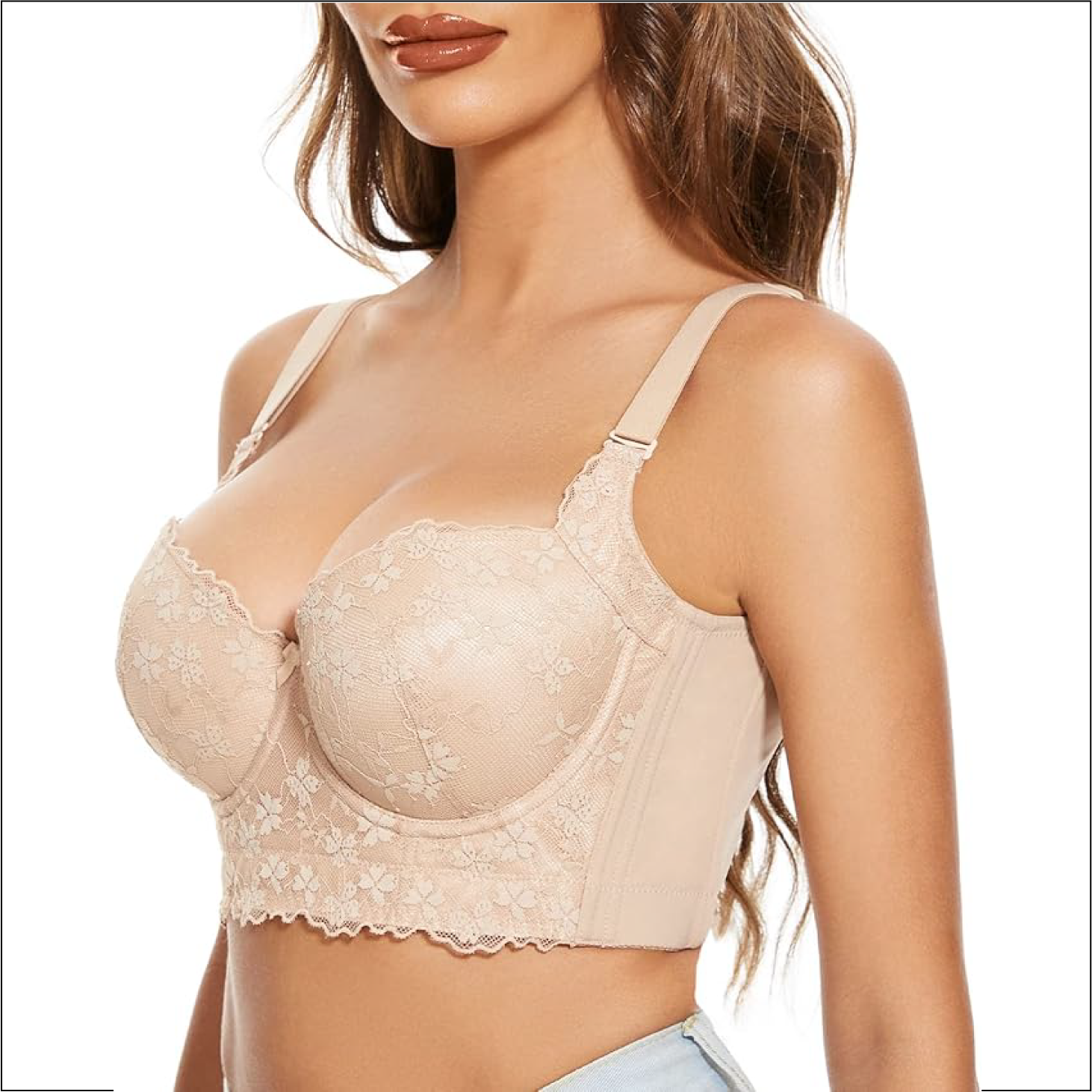 Lace Underwired Push-Up Bra for Fuller Figures