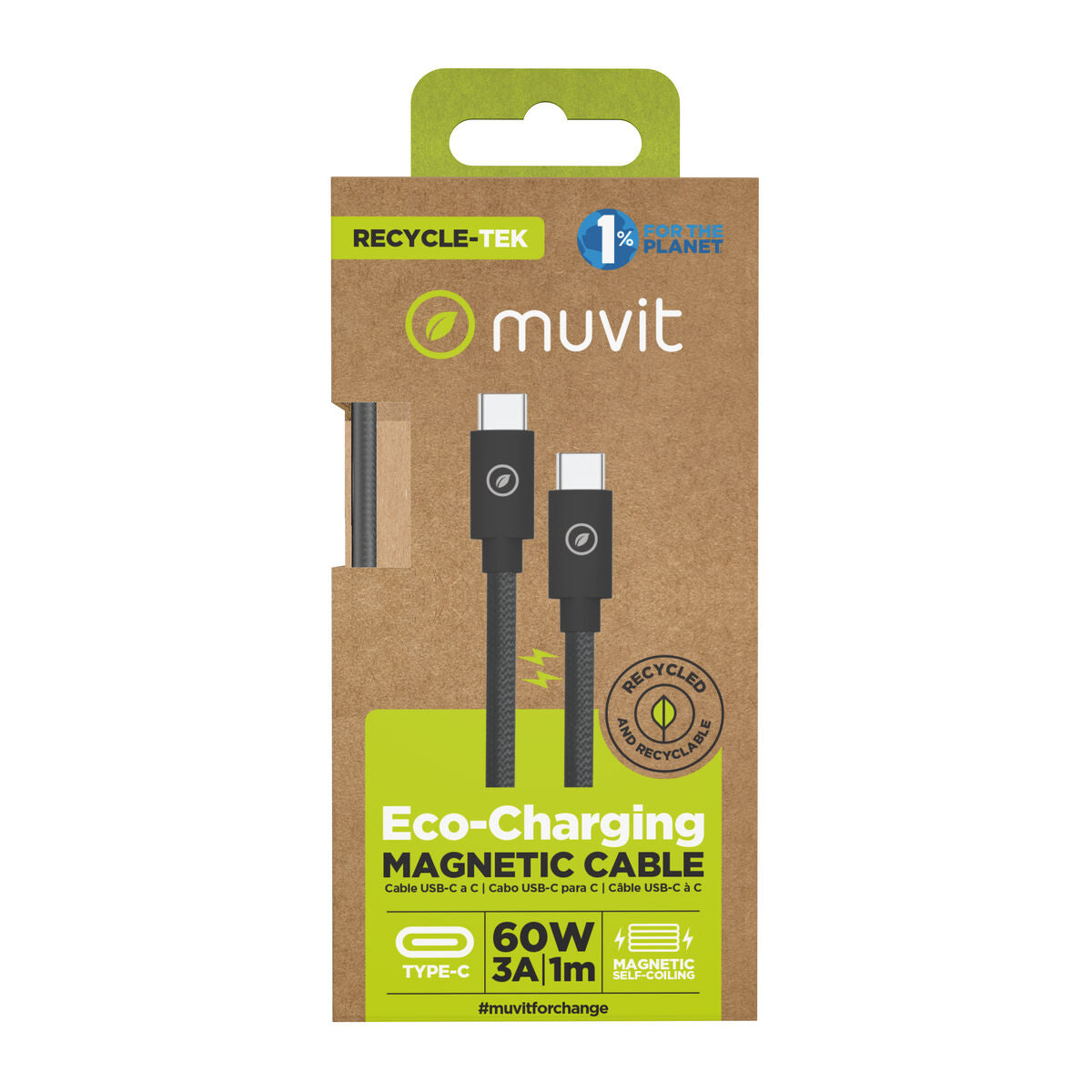 Magnetic Cables Muvit DC-363C-C Black 1 m-3