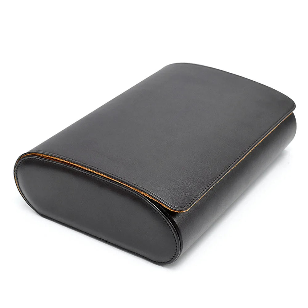 Premium 6-Slot Leather Watch Travel Case Roll Organiser