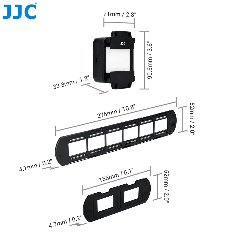 JJC 35mm Negative Film Scanning Copying LED Light Set with 10 levels Adjustable for Old Photos Negatives Converter to Digital