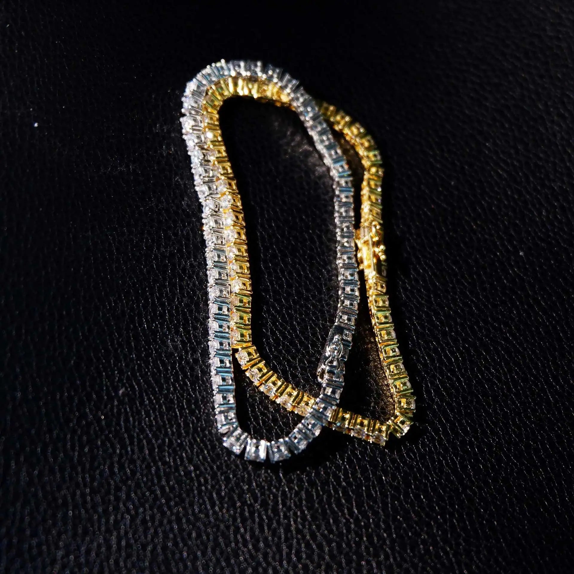 Iced Out 3-6mm Tennis Chain Gold and Silver CZ Bracelet / Necklace