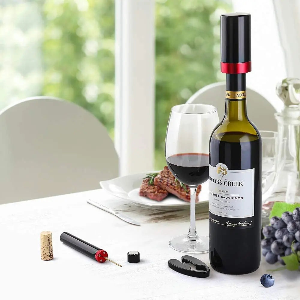 Wine Opener Air Pump Wine Bottle Opener Stainless Steel Pin Cork Remover Air Pressure Corkscrew Kitchen Tools Bar Accessory