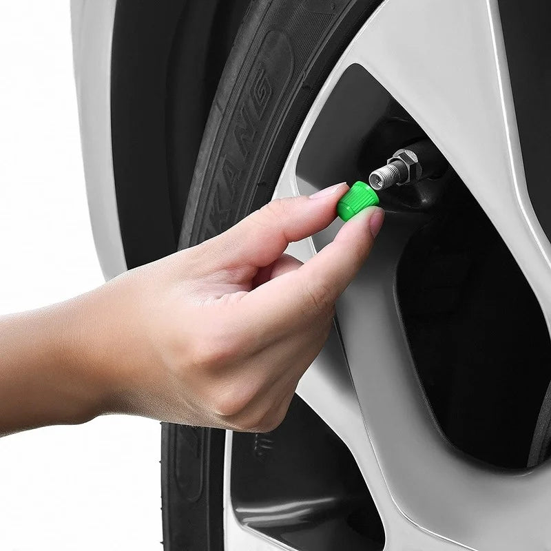 10/25/50/100Pcs Tire Valve Caps, Plastic Car Tire Stem Dust Covers Universal Valve Caps for Cars, Bicycle, Trucks, Motorcycles