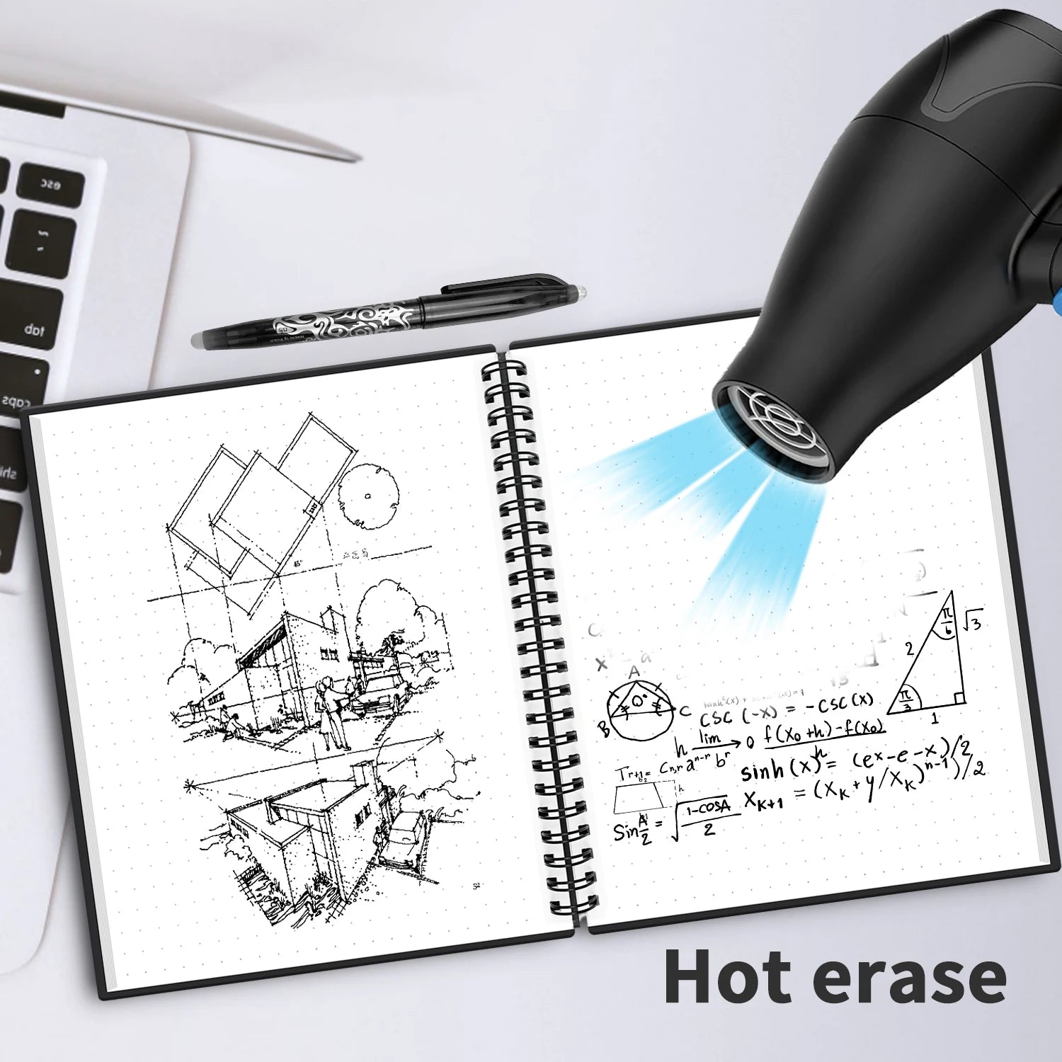 A4 smart reusable erasable notebook Spiral Notebook Paper Notepad Pocketbook Diary Journal Office School Drawing Gift
