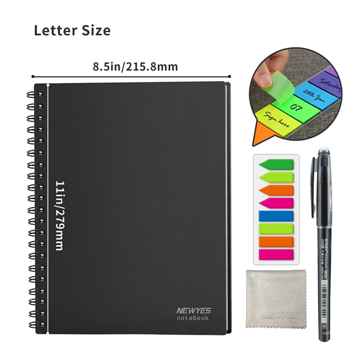 A4 smart reusable erasable notebook Spiral Notebook Paper Notepad Pocketbook Diary Journal Office School Drawing Gift