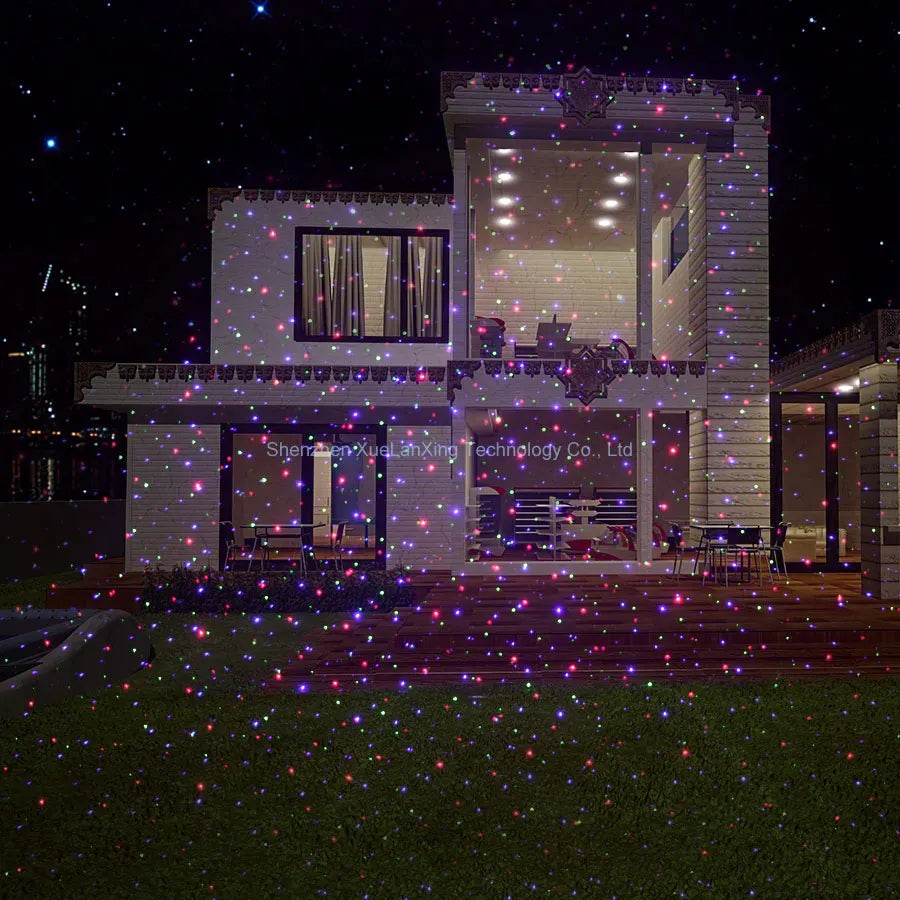 ESHINY RG/RGB Laser Garden Light Moving Starry Stars Projector Outdoor IP65 Remote Wall Tree House Night Landscape Lamp Z1N6