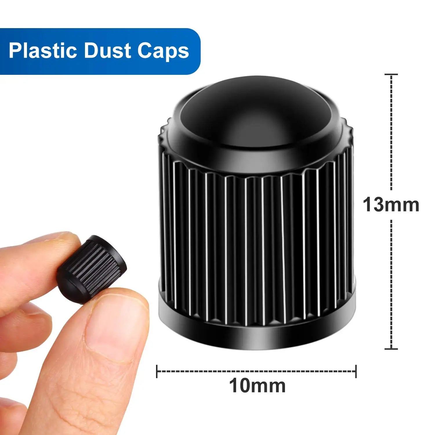 10/25/50/100Pcs Tire Valve Caps, Plastic Car Tire Stem Dust Covers Universal Valve Caps for Cars, Bicycle, Trucks, Motorcycles