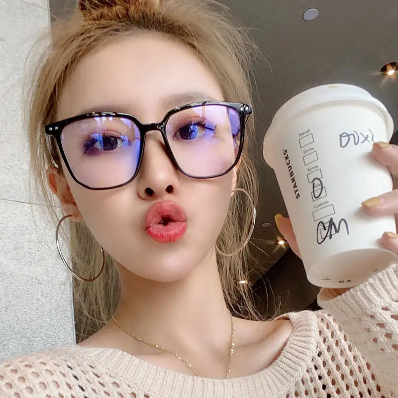 Transparent Computer Glasses Frame Women Men Anti Blue Light square Eyewear Blocking Glasses Optical Spectacle Eyeglass