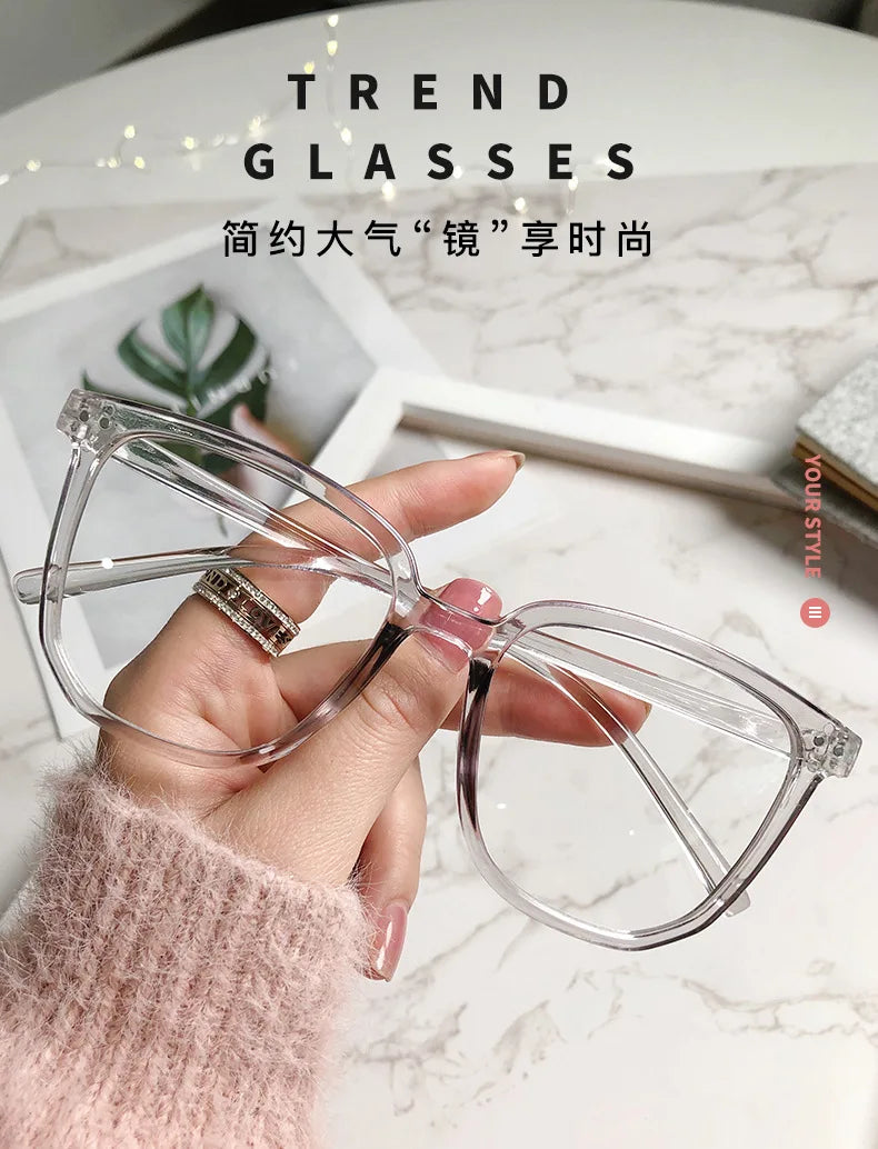 Transparent Computer Glasses Frame Women Men Anti Blue Light square Eyewear Blocking Glasses Optical Spectacle Eyeglass