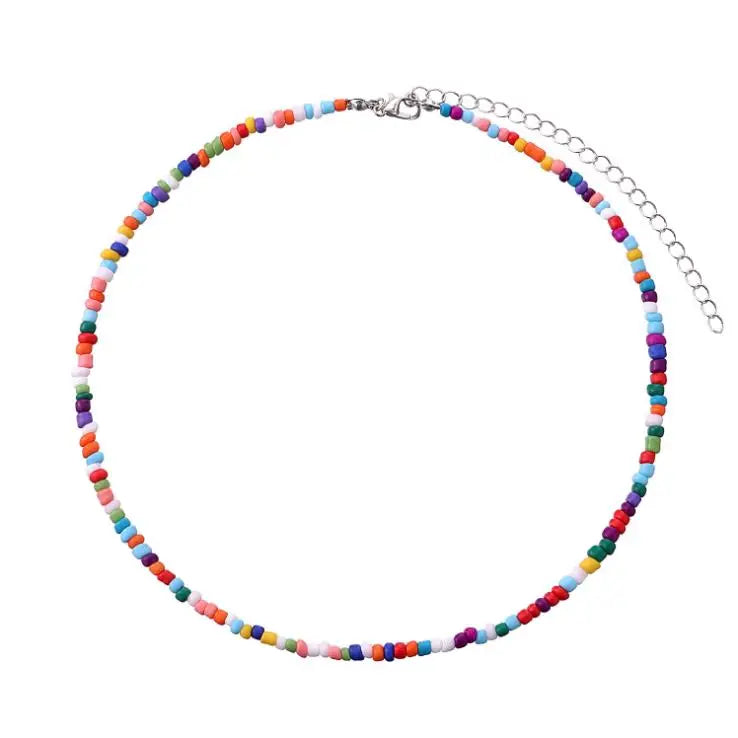 Bohemia Acrylic Bead Choker Vintage Fashion Necklace