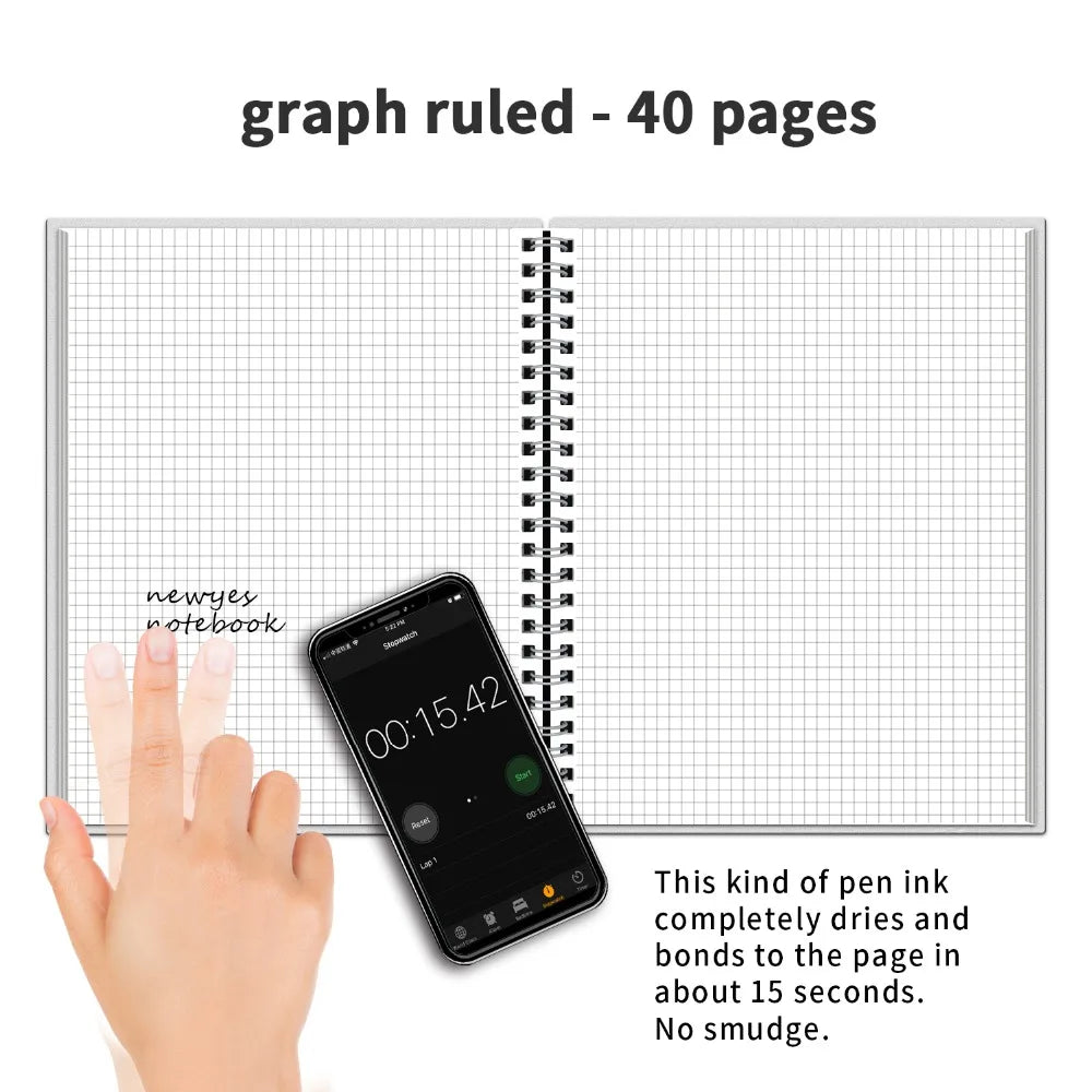 A4 smart reusable erasable notebook Spiral Notebook Paper Notepad Pocketbook Diary Journal Office School Drawing Gift