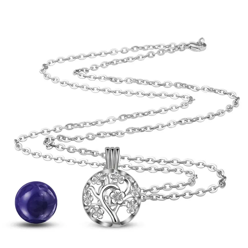 Cherry Blossom Angel Caller Pregnancy Pendant Necklace