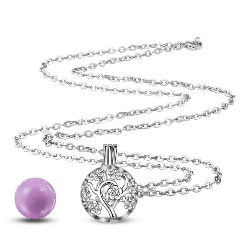 Cherry Blossom Angel Caller Pregnancy Pendant Necklace