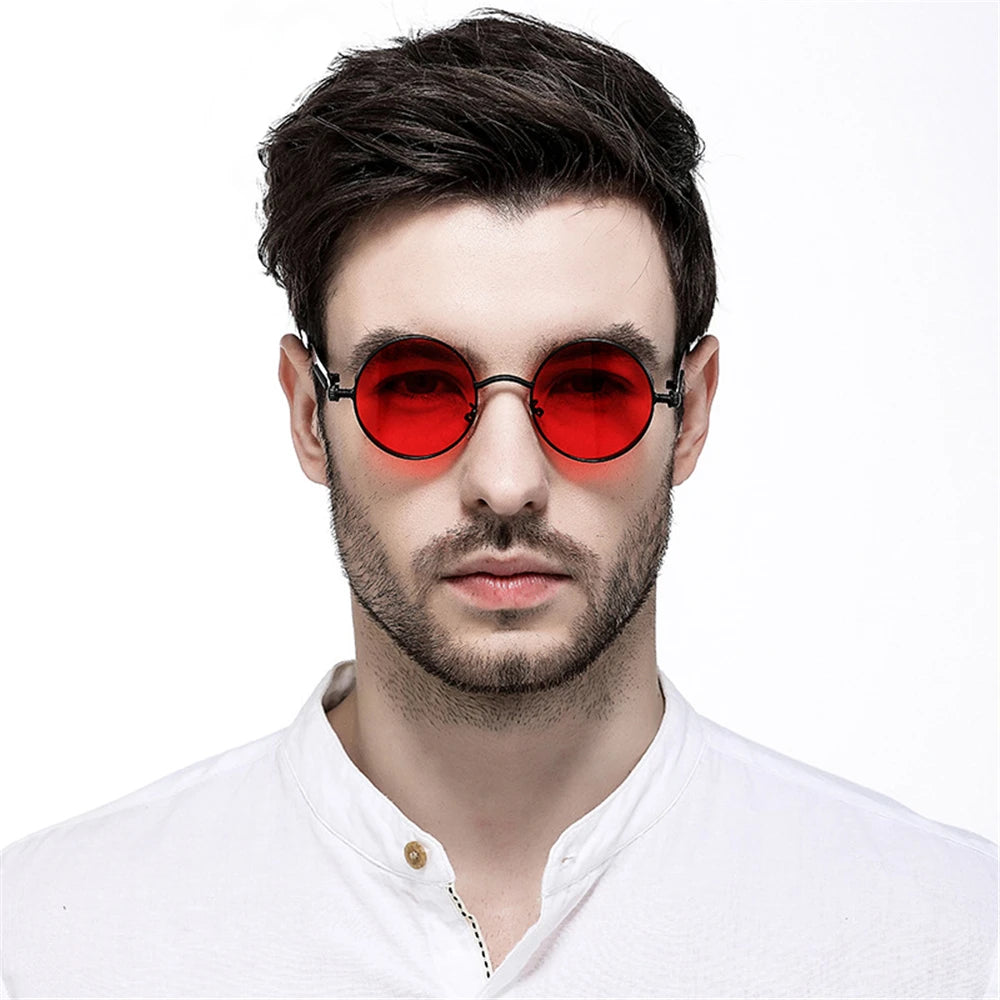 Vintage Steampunk Premum Round Metal UV400 Sunglasses