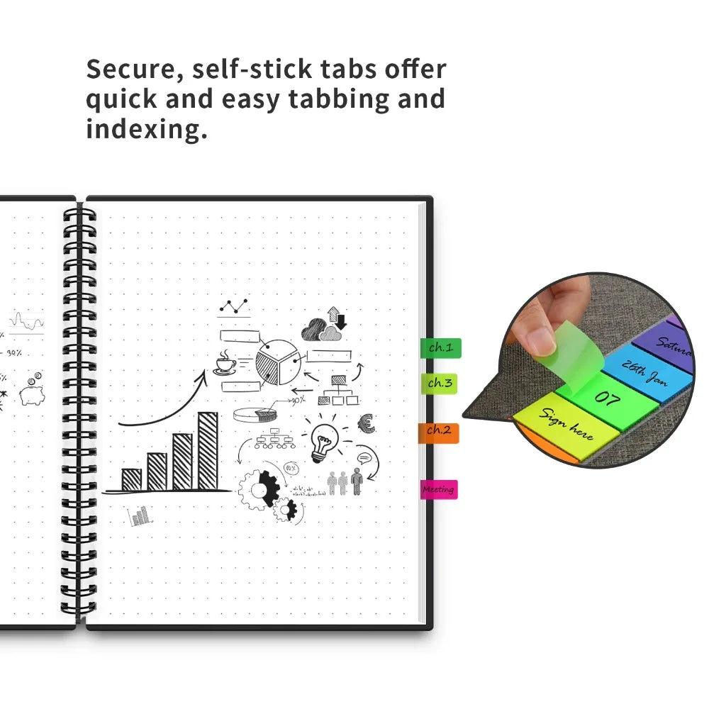 A4 smart reusable erasable notebook Spiral Notebook Paper Notepad Pocketbook Diary Journal Office School Drawing Gift