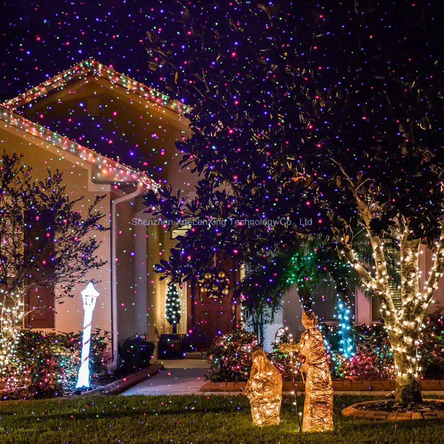 ESHINY RG/RGB Laser Garden Light Moving Starry Stars Projector Outdoor IP65 Remote Wall Tree House Night Landscape Lamp Z1N6