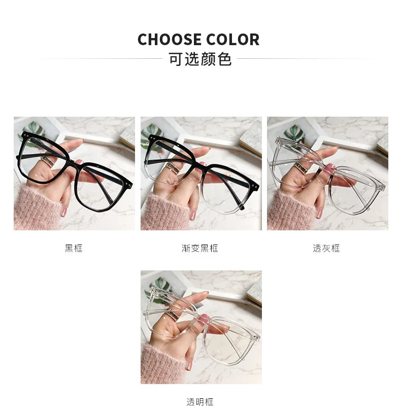 Transparent Computer Glasses Frame Women Men Anti Blue Light square Eyewear Blocking Glasses Optical Spectacle Eyeglass