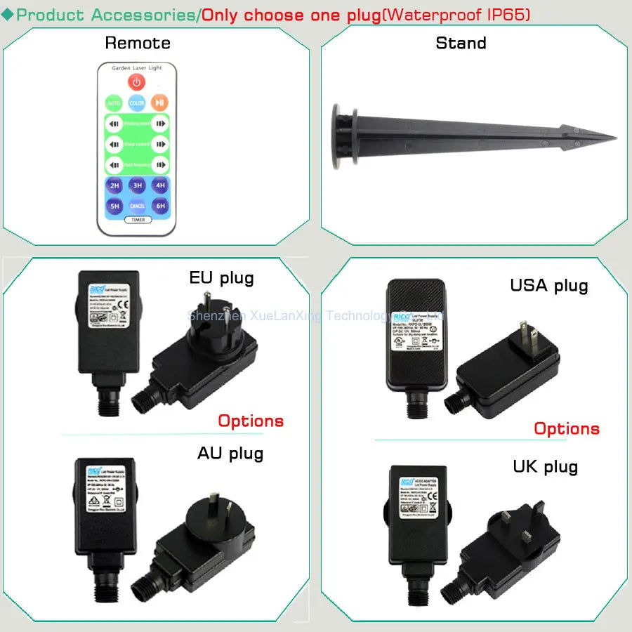 ESHINY RG/RGB Laser Garden Light Moving Starry Stars Projector Outdoor IP65 Remote Wall Tree House Night Landscape Lamp Z1N6