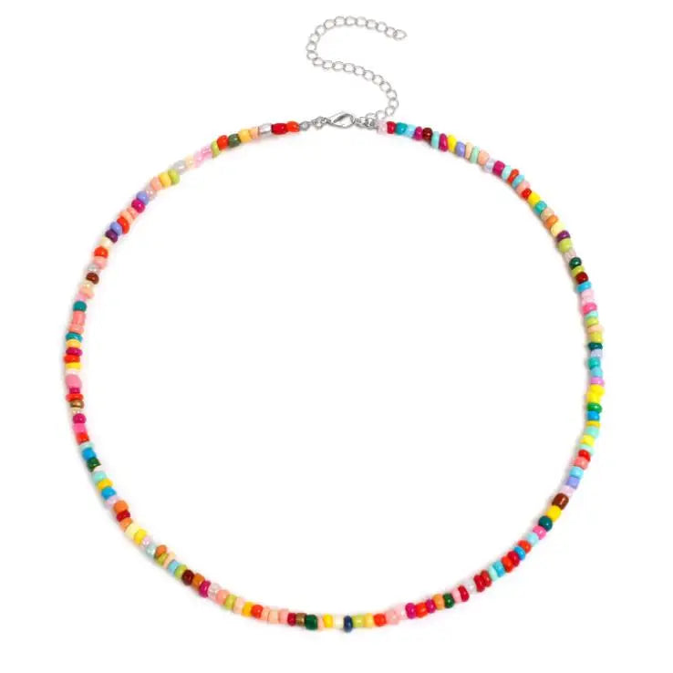 Bohemia Acrylic Bead Choker Vintage Fashion Necklace