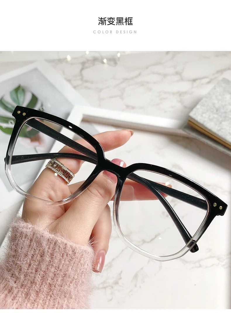 Transparent Computer Glasses Frame Women Men Anti Blue Light square Eyewear Blocking Glasses Optical Spectacle Eyeglass