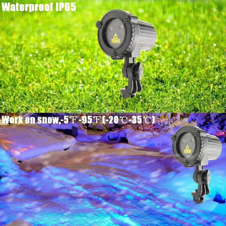ESHINY RG/RGB Laser Garden Light Moving Starry Stars Projector Outdoor IP65 Remote Wall Tree House Night Landscape Lamp Z1N6