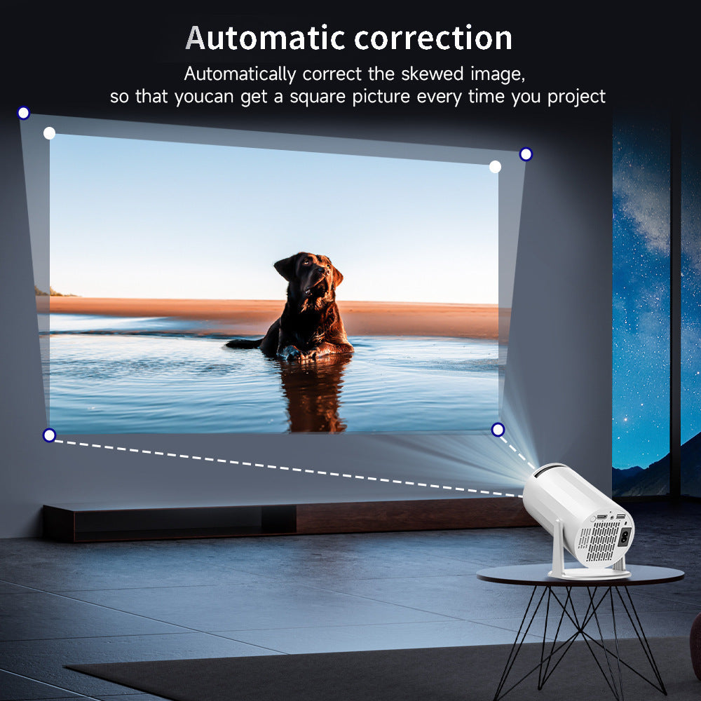 Mini Projector 1080P Support 4K, 200ANSI Lumens WiFi 6 Bluetooth Portable Outdoor Projector with HDMI USB Dolby Audio