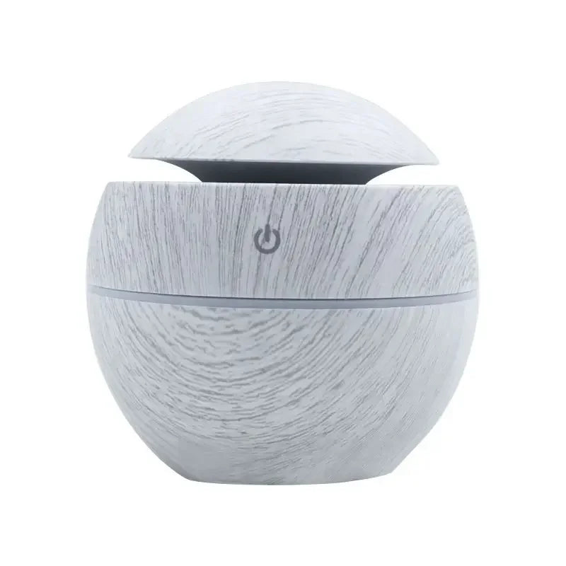 USB Ultrasonic Cool Mist Sprayer Essential Oil Diffuser Wood Grain Electric Air Humidifier Purifier for Home office and Car