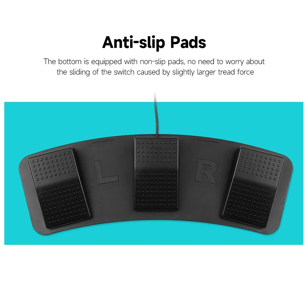 FS23-PM USB Triple Foot Switch Multifunctional Customized Foot Pedal Mechanical Switch for Image Acquisition Music Game Control
