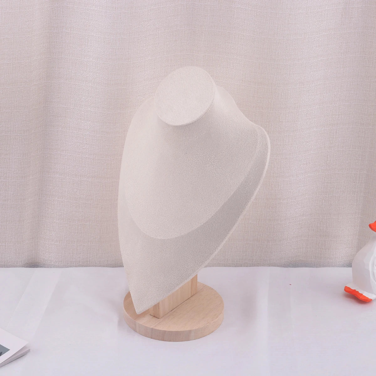 Velvet Portrait Necklace Jewelry Display Mannequin Bust Stand