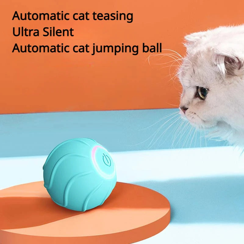 Brinquedos Inteligentes para Gatos Bola Rolante Brinquedo Interativo para Animais de Estimação Bola Saltarola Automática USB Auto provocador Brinquedos para Gatinhos Bola Saltaroca