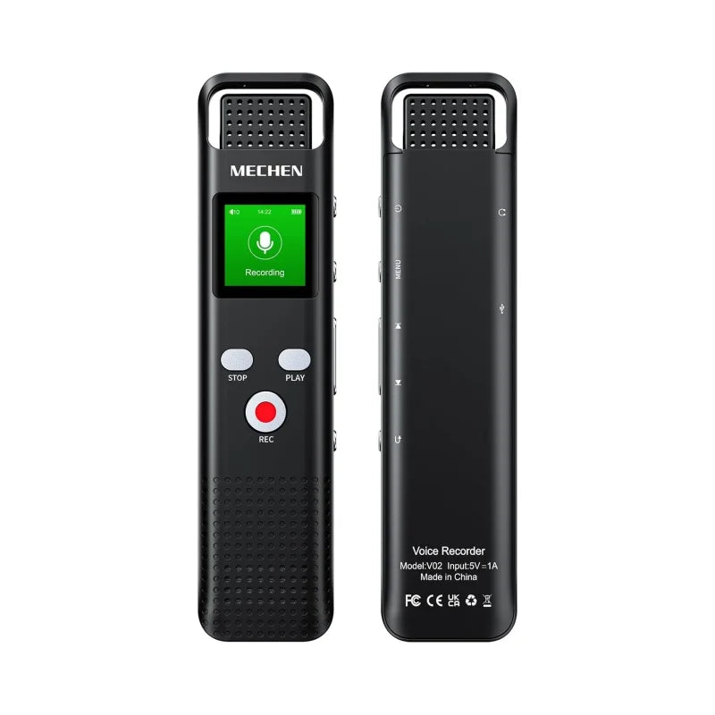 64GB Digital Voice Recorder Voice Activated Audio Recorder for Lectures Meetings - MECHEN 1536Kbps Small Rechargeable Dictaphone