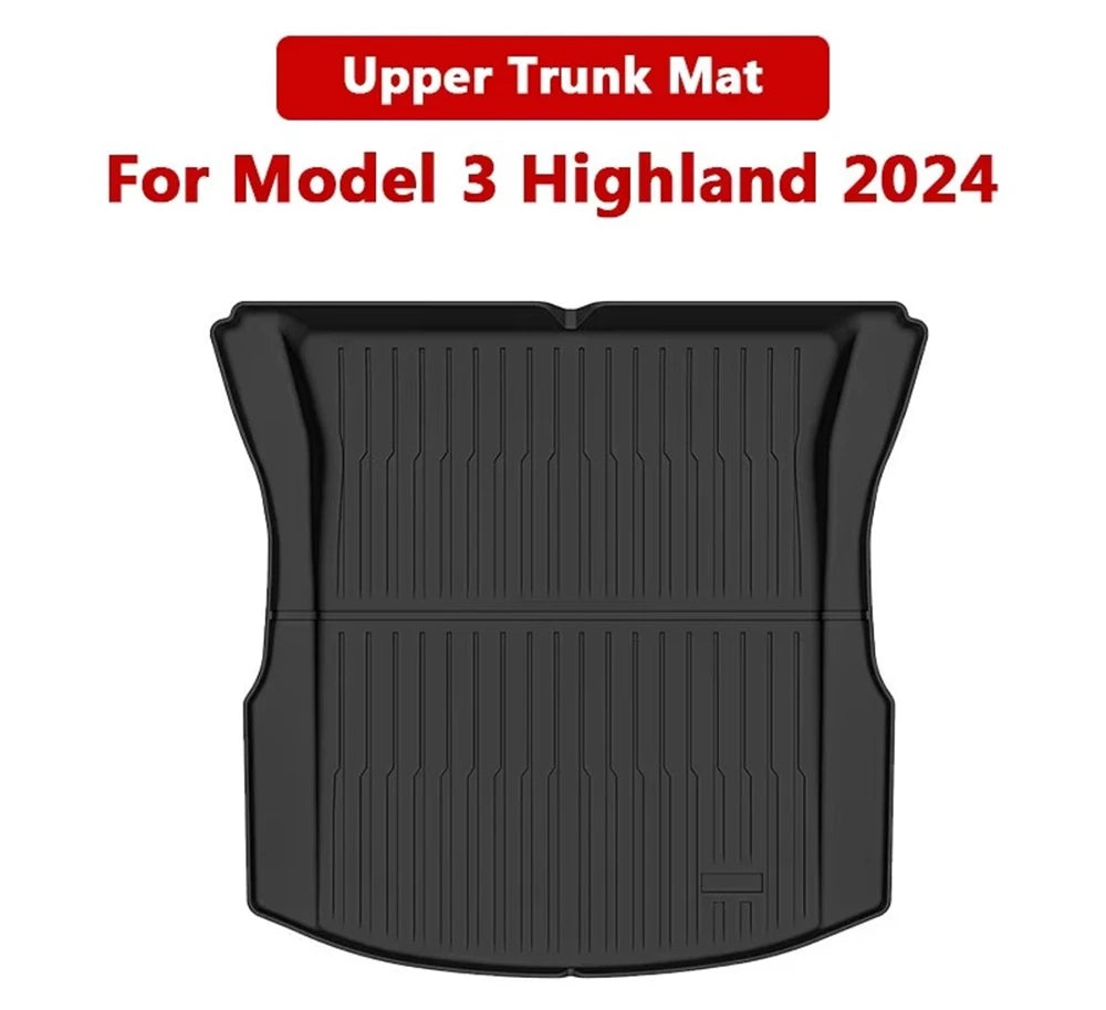 Tesla Model 3 Highland 2024-Present TPE Waterproof Trunk Mat Set