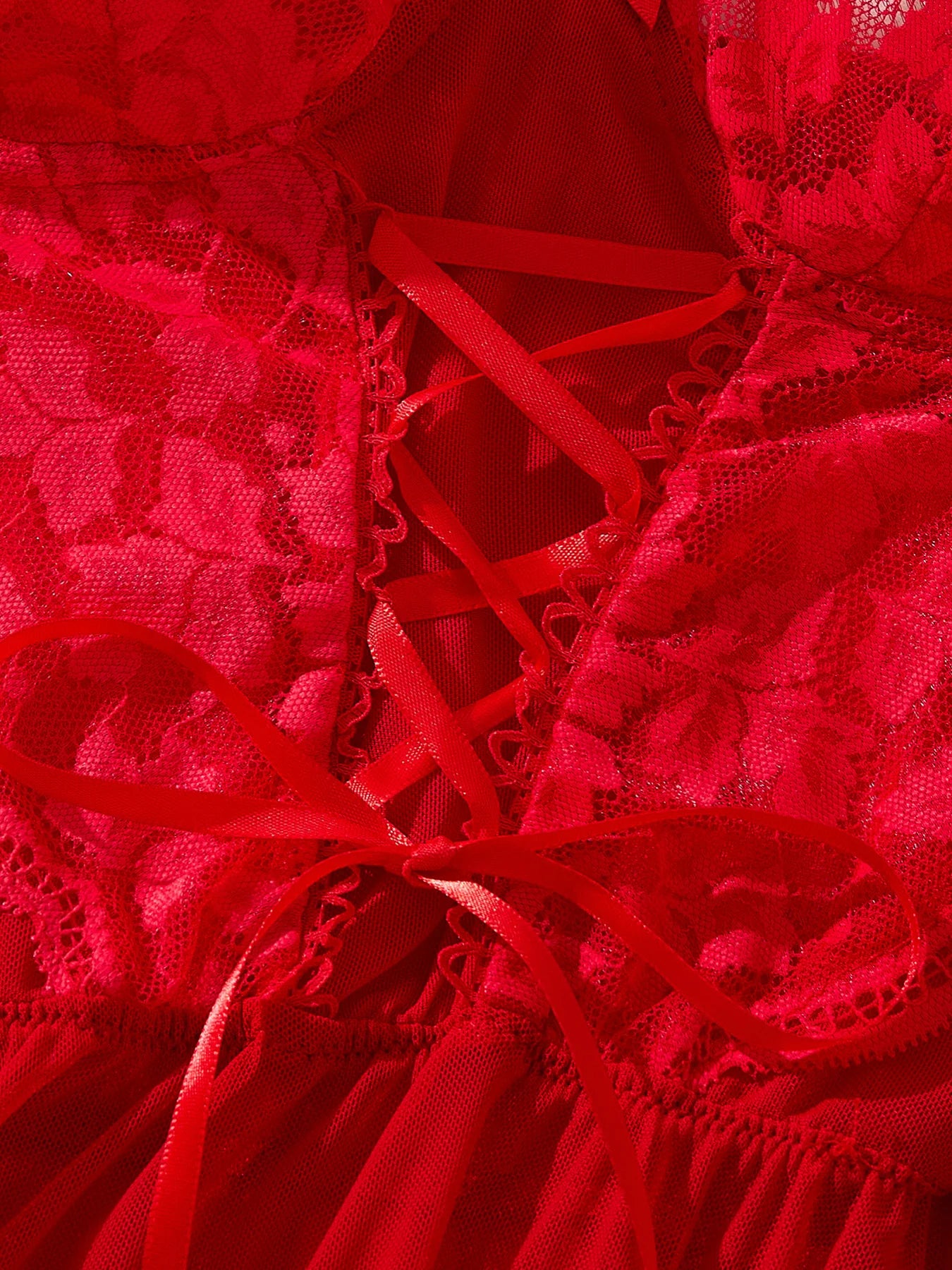 3-Piece Hot Babydoll Lingerie Set with Garter Belt