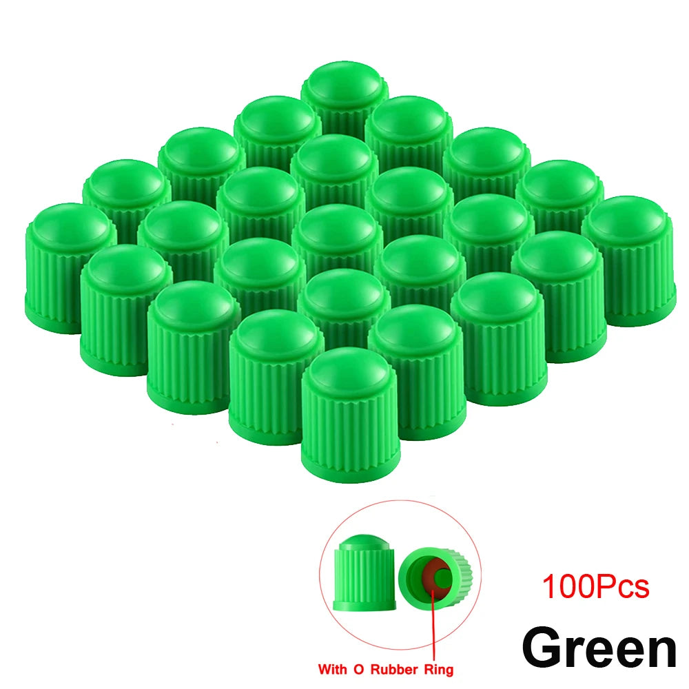 10/25/50/100Pcs Tire Valve Caps, Plastic Car Tire Stem Dust Covers Universal Valve Caps for Cars, Bicycle, Trucks, Motorcycles