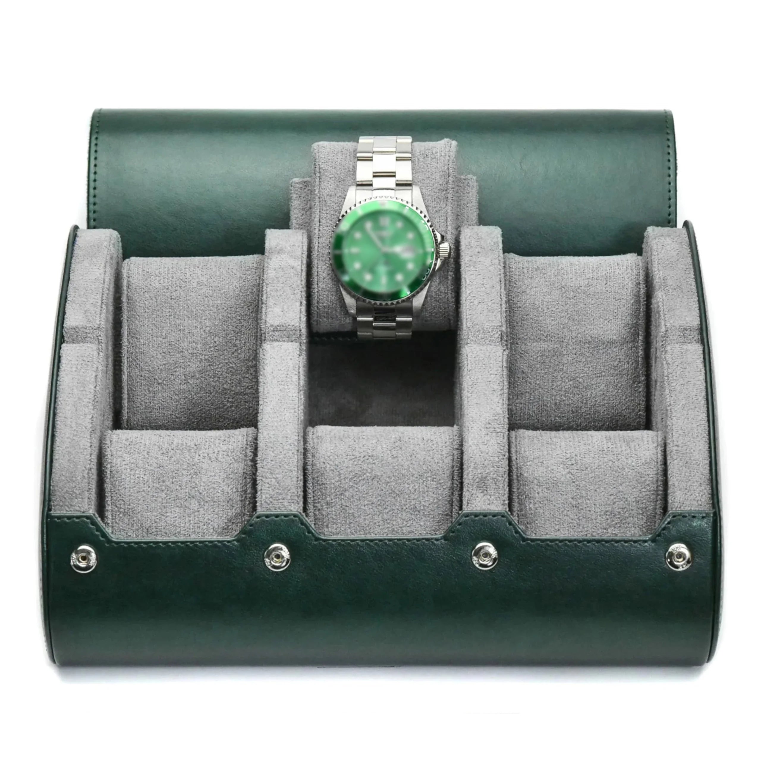 6 Slot Watch Case Storage Box for Men,Watch Travel Case Portable Storage Watch Display Holder for Wristwatches and Smart Watches