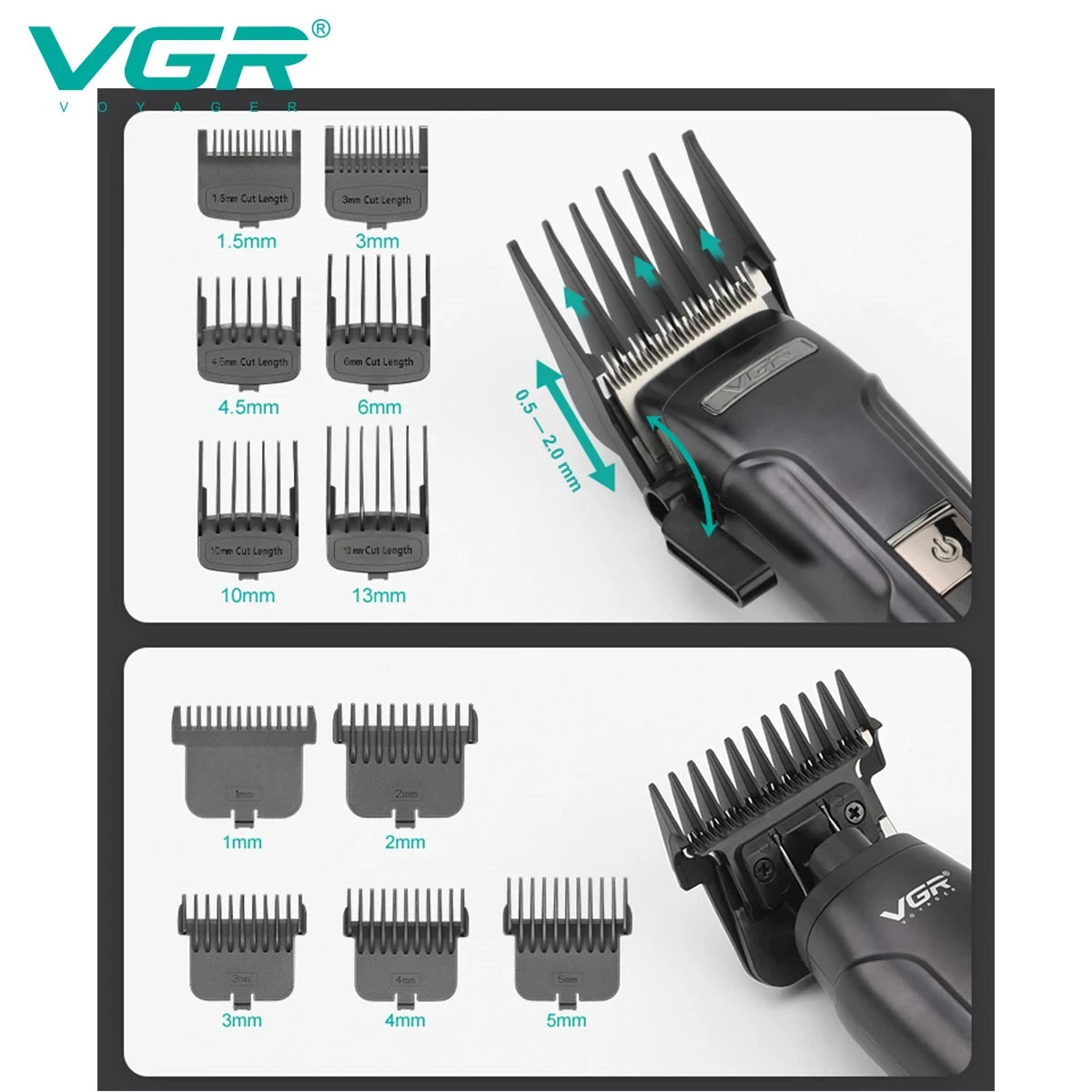 VGR 694 Professional 3-in-1 Clipper Set with Magnetic Dock