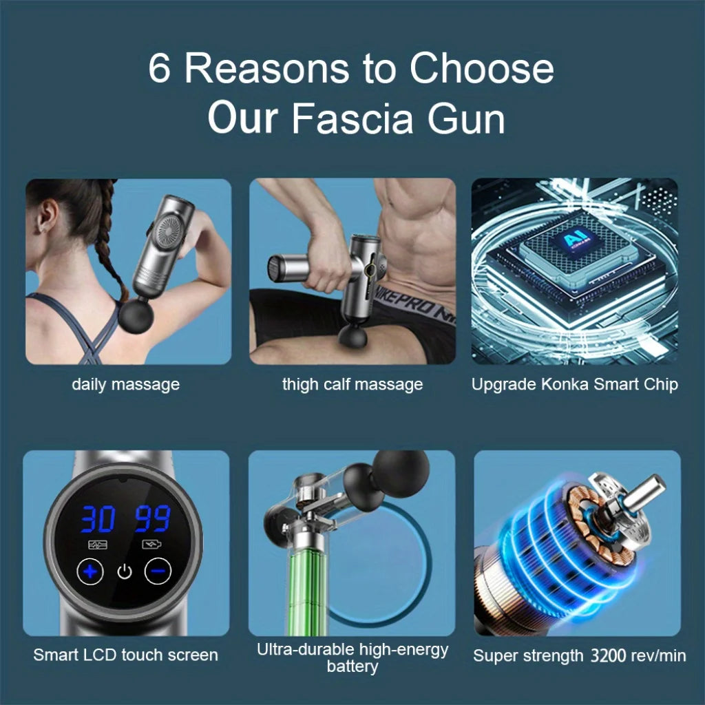 Portable Deep Tissue Fascia Massage Gun for Muscle Recovery