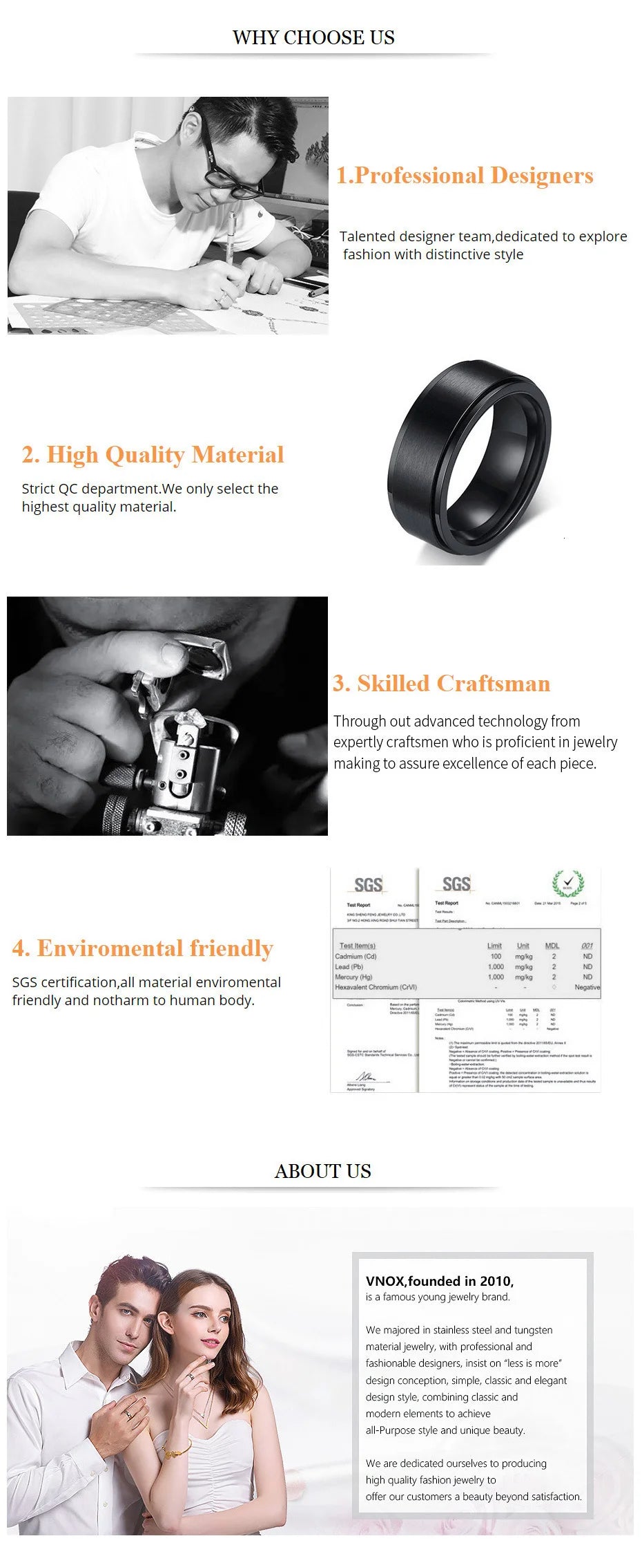 Vnox Anti Scratch Tungsten Wedding Rings for Women Men Simple Classic Wedding Bands for Couples Basic Jewelry