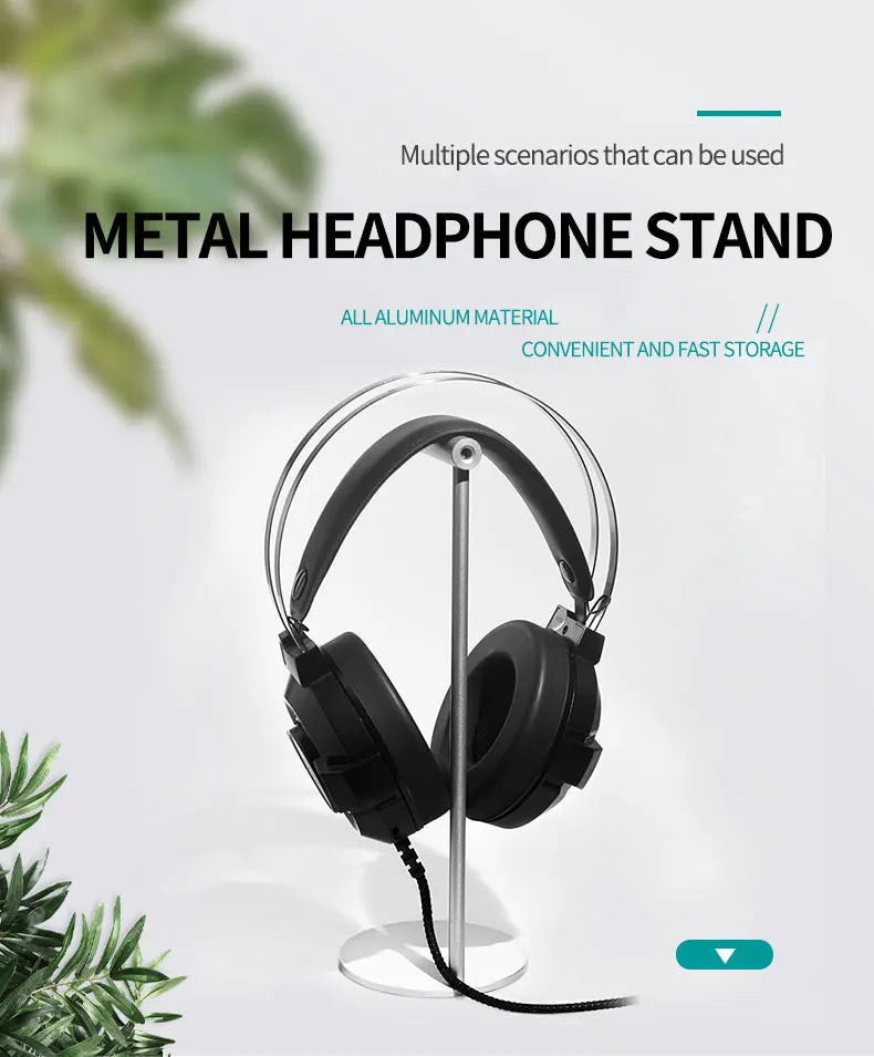 FinalCool EJZ-S1 Aluminum Headphone Stand Metal Gaming Headset Holder Hanger Solid Base DesktopOrganizerDisplayEarphone Bracket